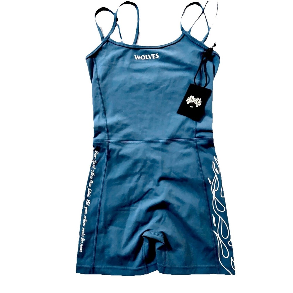 Darc Sport SHE Flames Shay Energy Bodysuit Women's Sapphire Blue Stretch xsmall